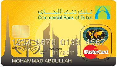 compare quick apply for Commercial Bank of Dubai-MasterCard Gold in uae